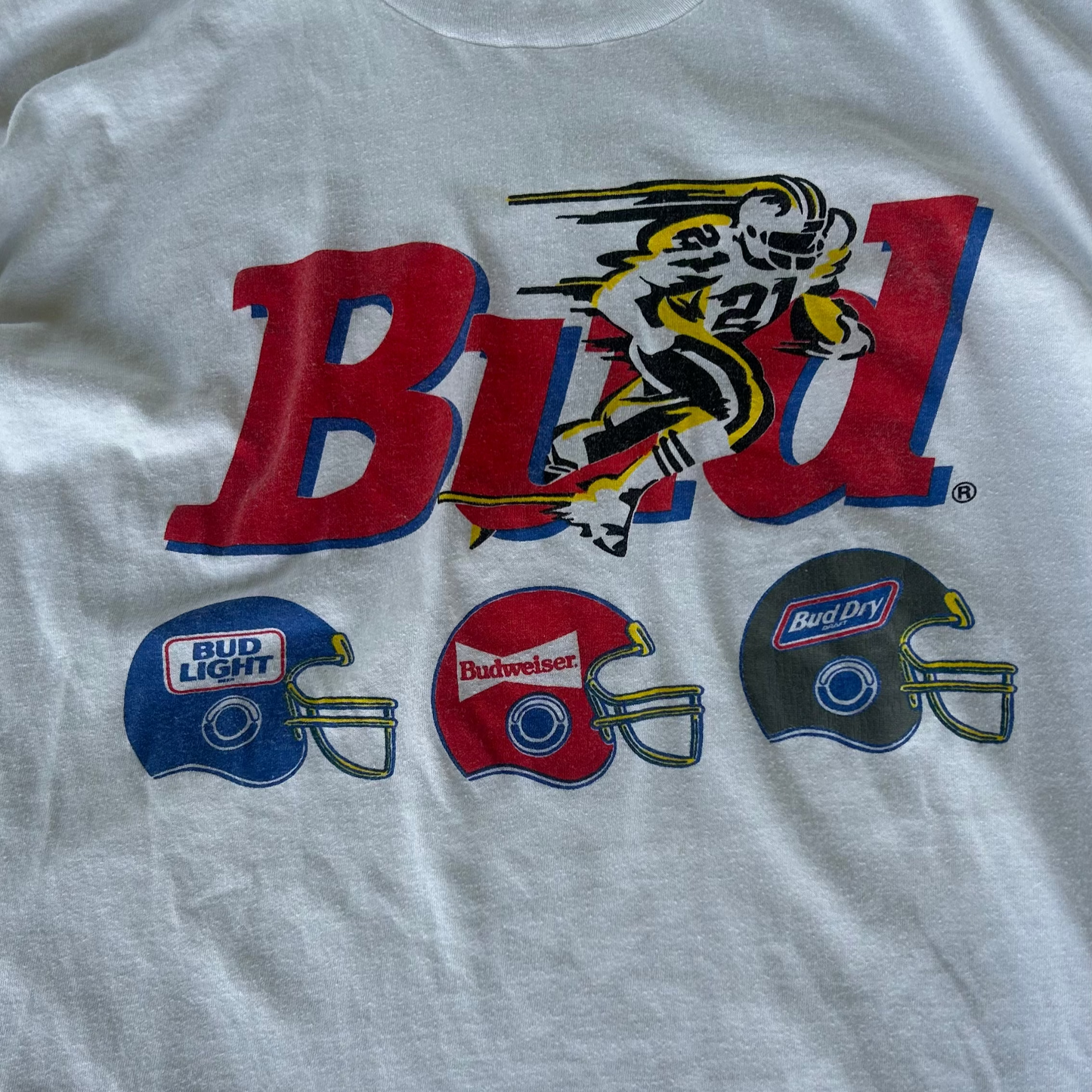 Vintage 90's Bud Bowl Beer NFL T-Shirt