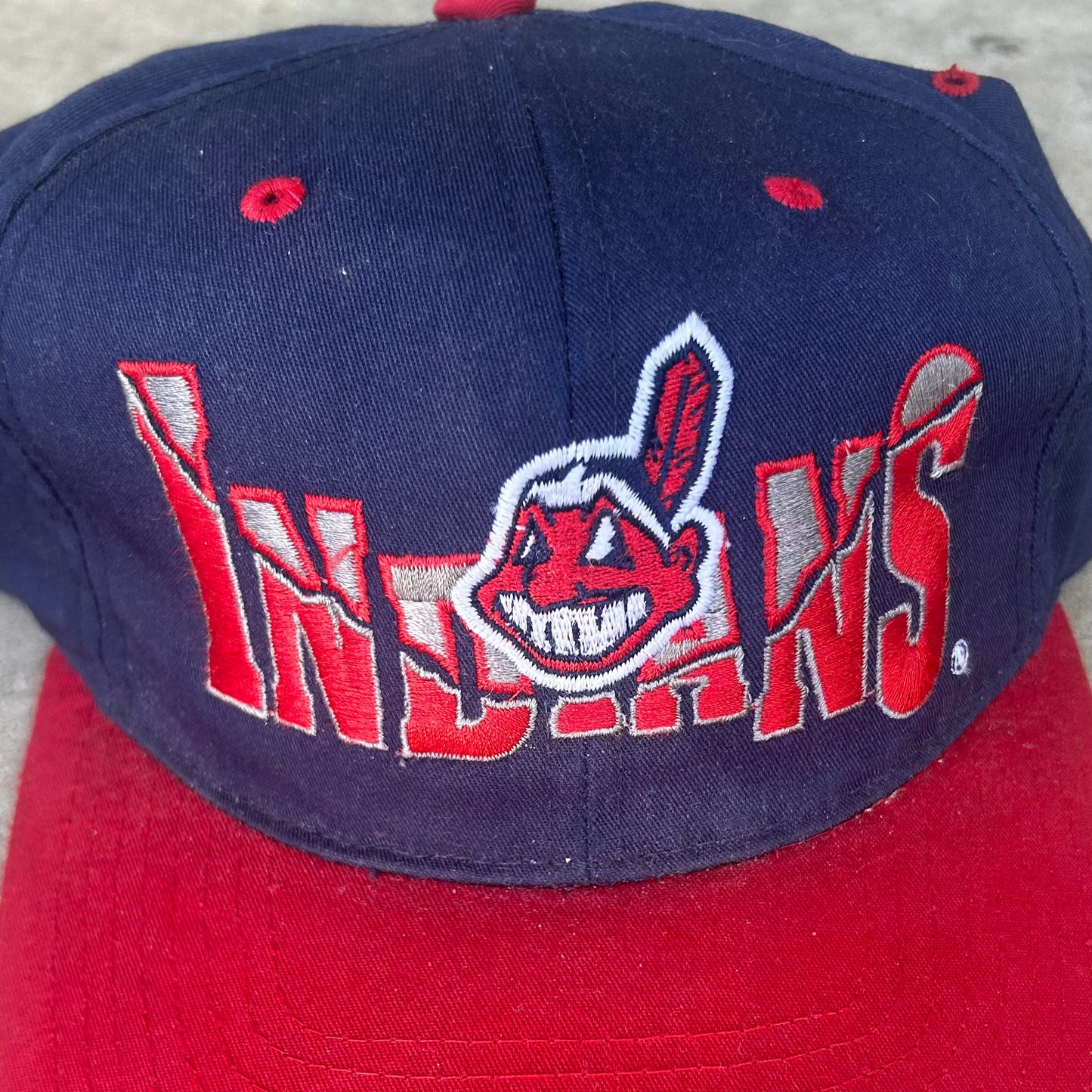 Vintage 90's Cleveland Indians Snapback Hat