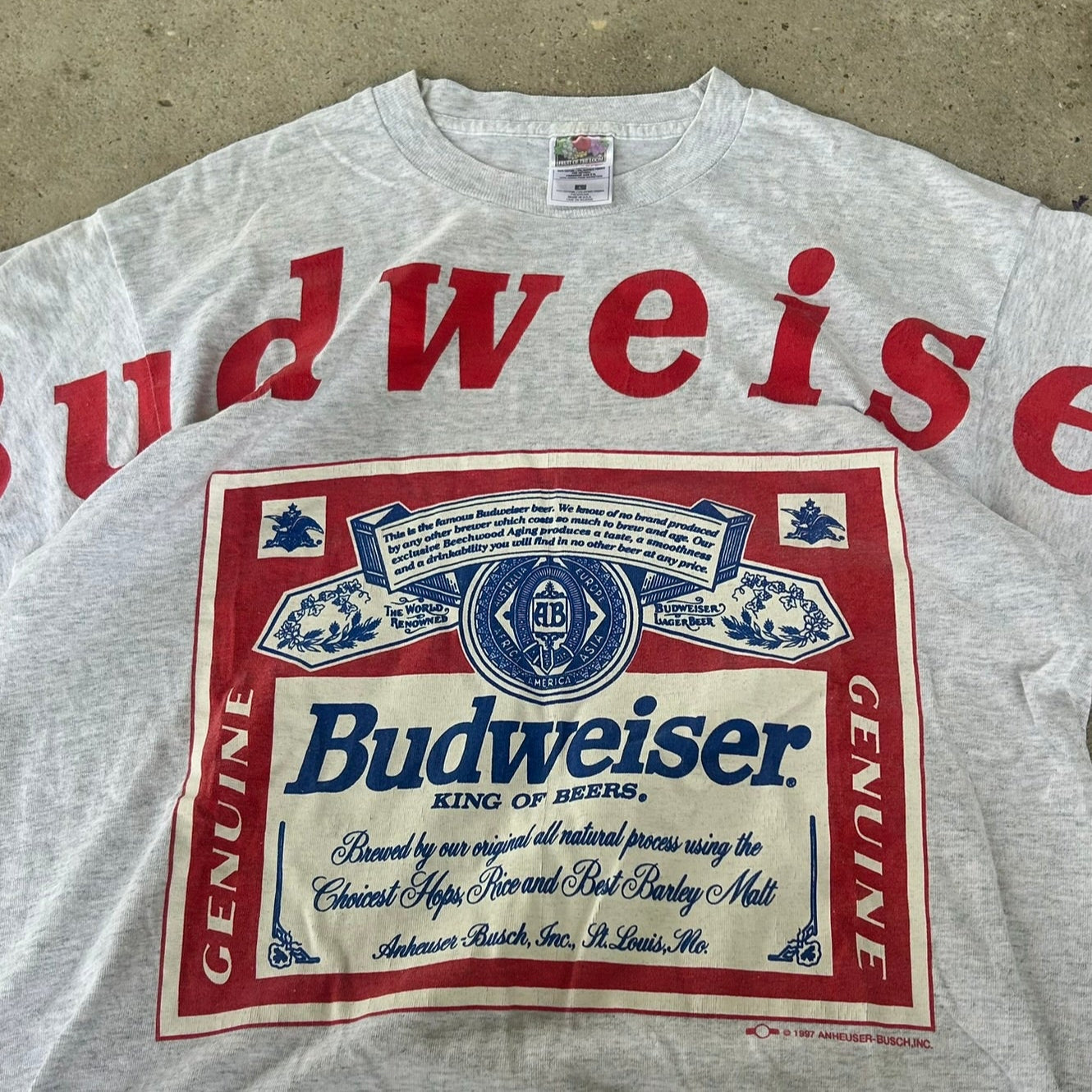 Vintage 1997 Budweiser Beer Promo T-shirt