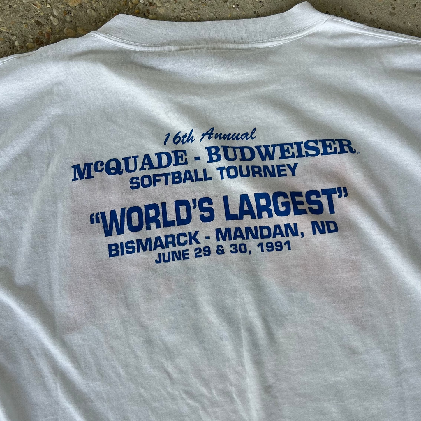Vintage 1990 Budweiser Beer Baseball T-Shirt
