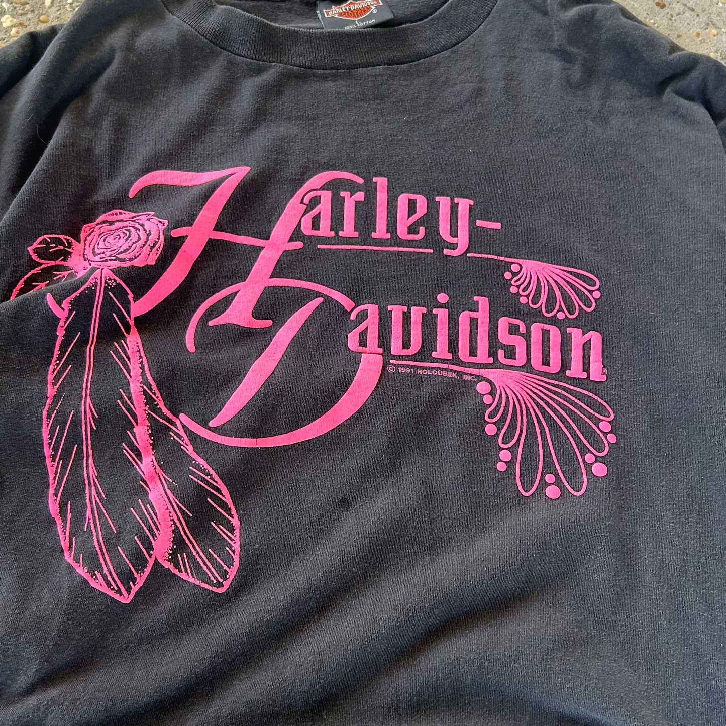 Vintage 1991 Harley Davidson Double Sleeve T-Shirt