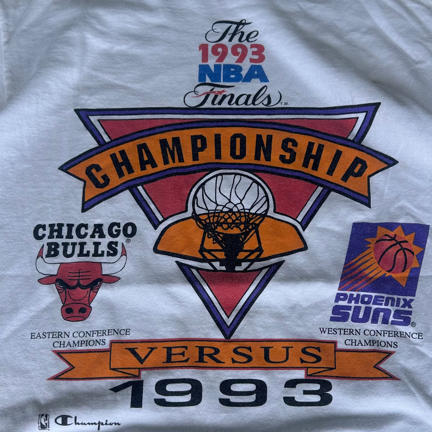 Vintage 1993 NBA Finals Bulls Vs. Suns T-shirt