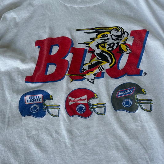 Vintage 90's Bud Bowl Beer NFL T-Shirt