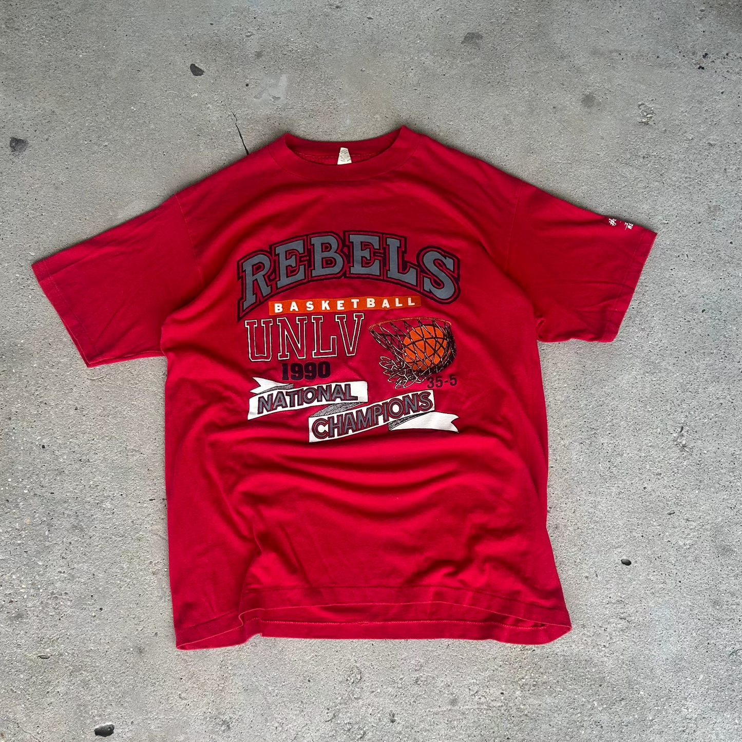 Vintage 1990 UNLV Rebels College Basketball Championship T-Shirt