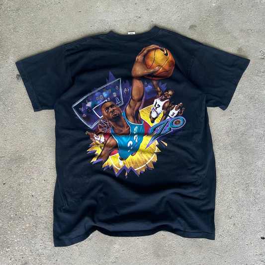 Vintage 90's Nike Alonzo Mourning Charlette Hornets NBA T-Shirt