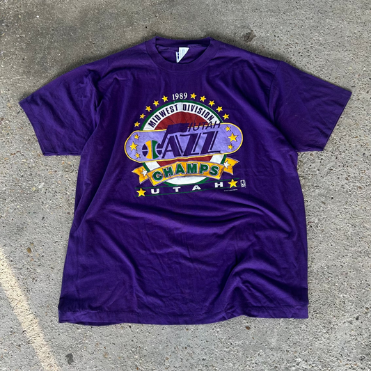 Vintage 1989 Utah Jazz NBA T-Shirt