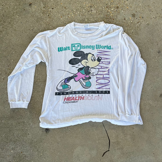 Vintage 1995 Disney Mickey Marathon Long sleeve T-Shirt