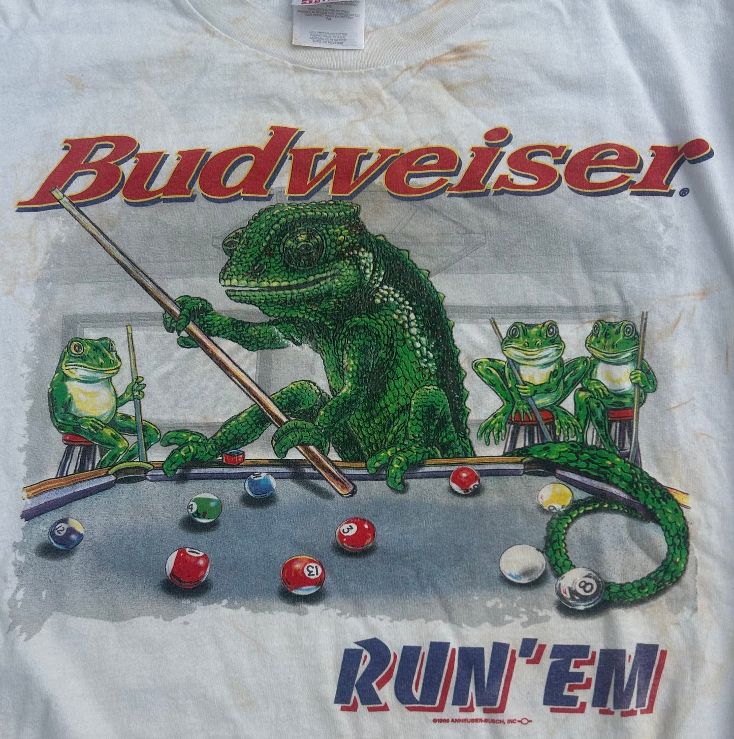 1999 Budweiser Beer Pool Tshirt