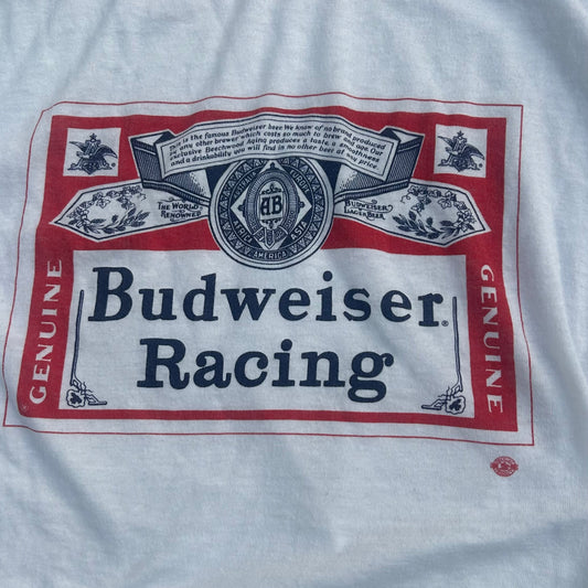 1980s Budweiser Racing Ringer Tshirt