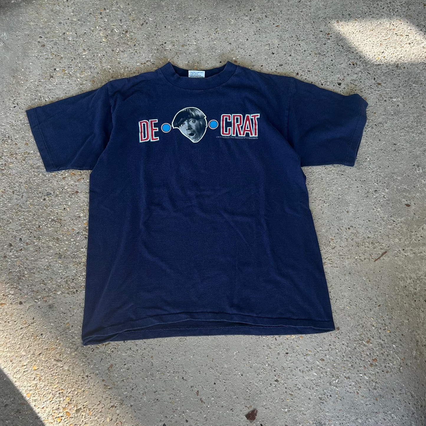 Vintage 1996 De-mo-crat "Three Stooges" Comedy Shirt
