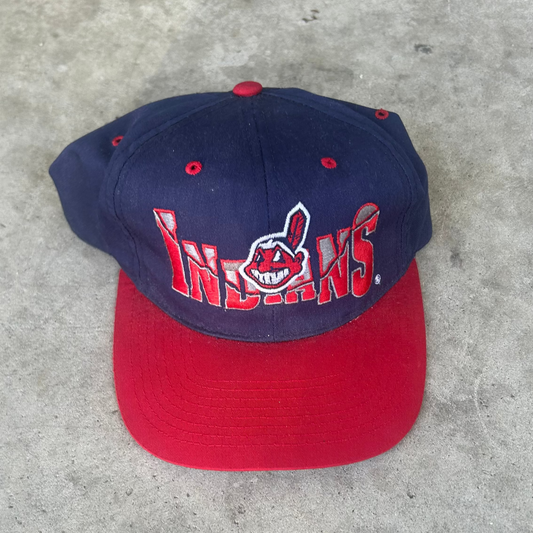 Vintage 90's Cleveland Indians Snapback Hat