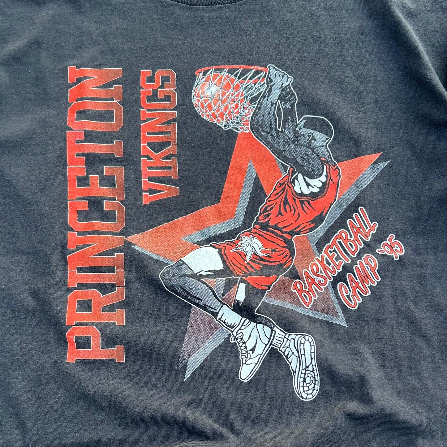 Vintage 90s Princeton Vikings University Basketball Tshirt