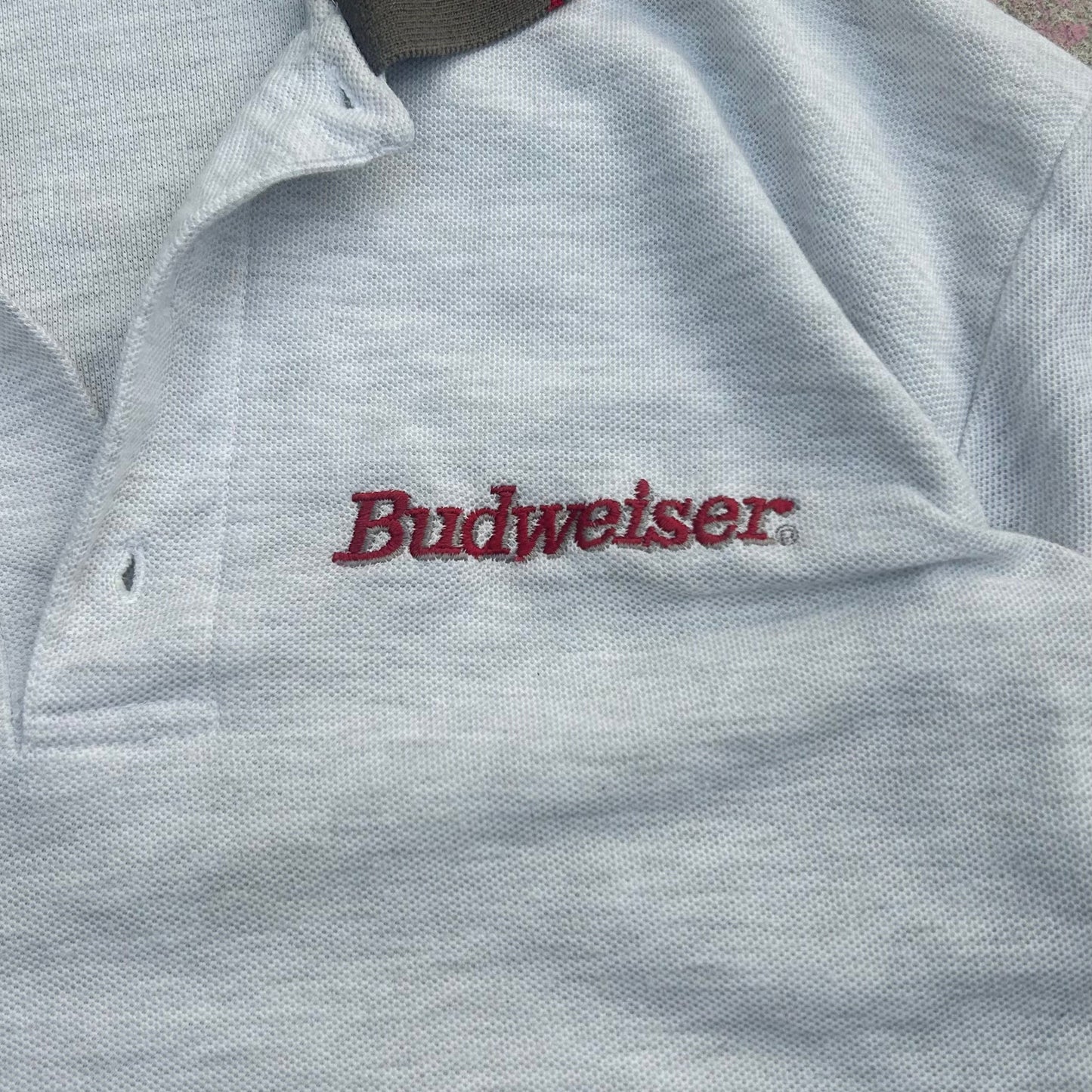 1980s Budweiser Polo Longsleeve Shirt
