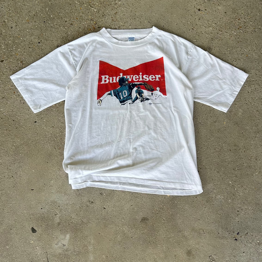 Vintage 1990 Budweiser Beer Baseball T-Shirt