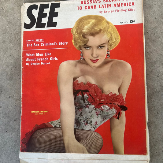 Vintage 1954 Marilyn Monroe SEE Magazine