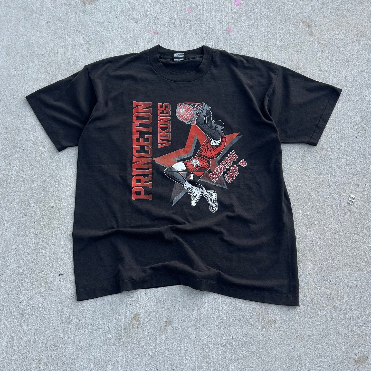 Vintage 90s Princeton Vikings University Basketball Tshirt