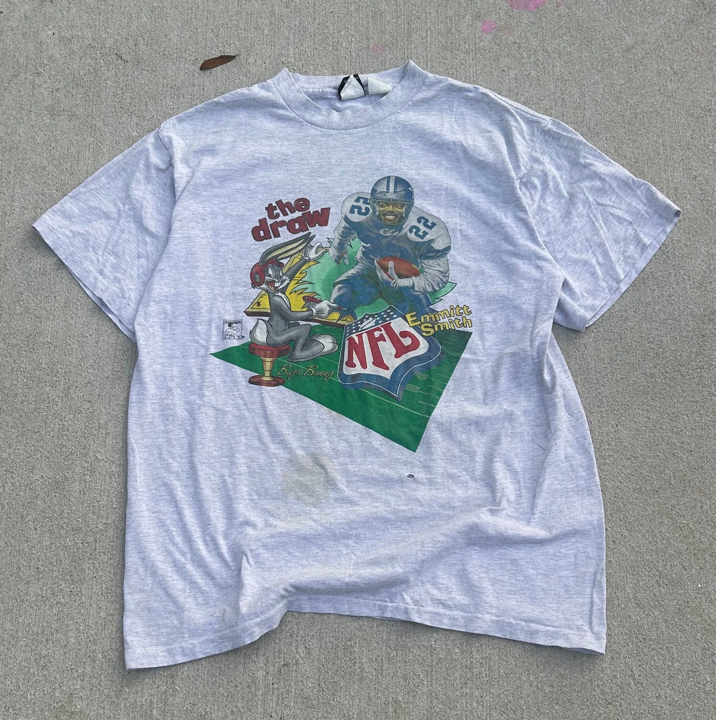 Vintage 1995 Emmit Smith x Bugs Bunny NFL Tshirt