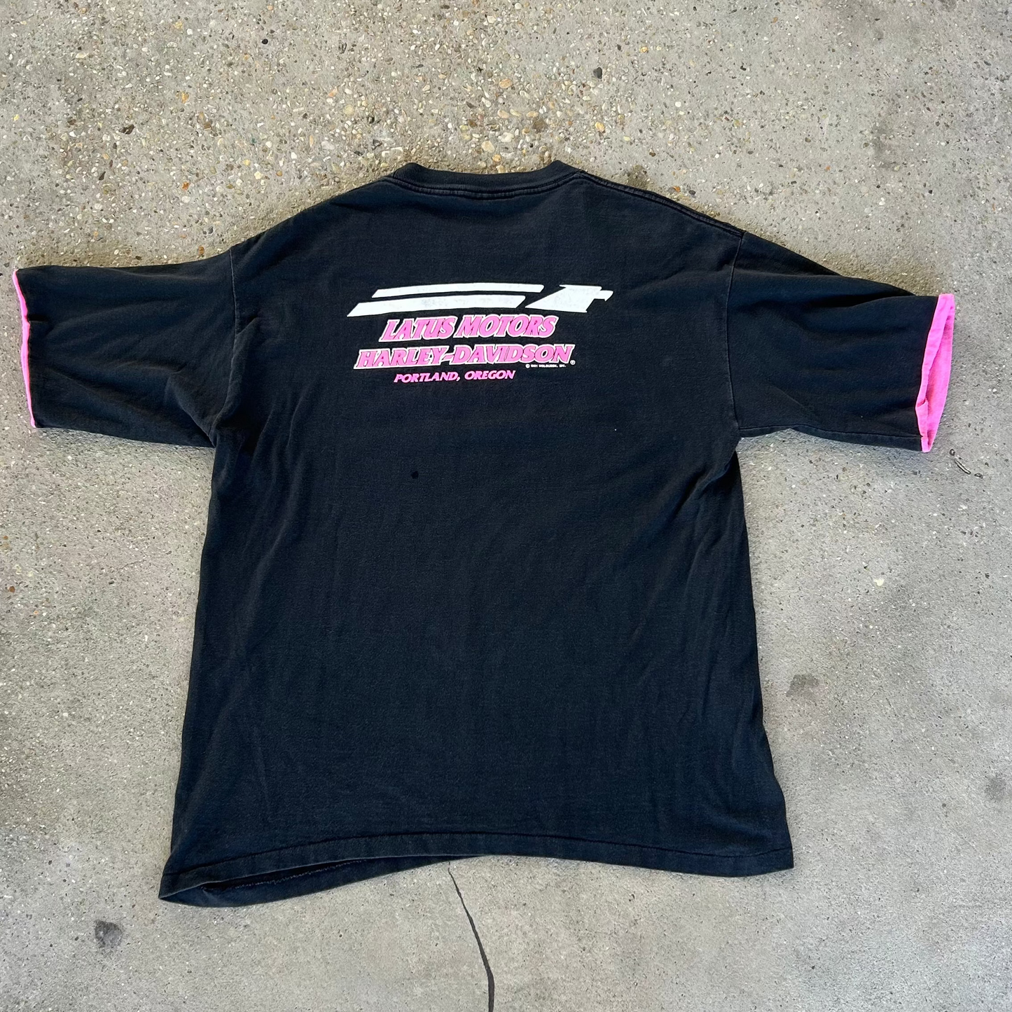Vintage 1991 Harley Davidson Double Sleeve T-Shirt