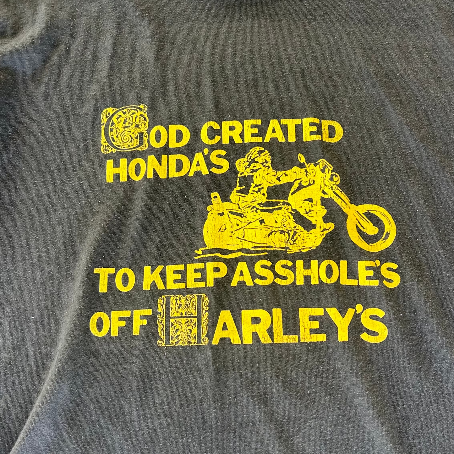 Vintage 80's Harley Davidson God Refrence T-Shirt