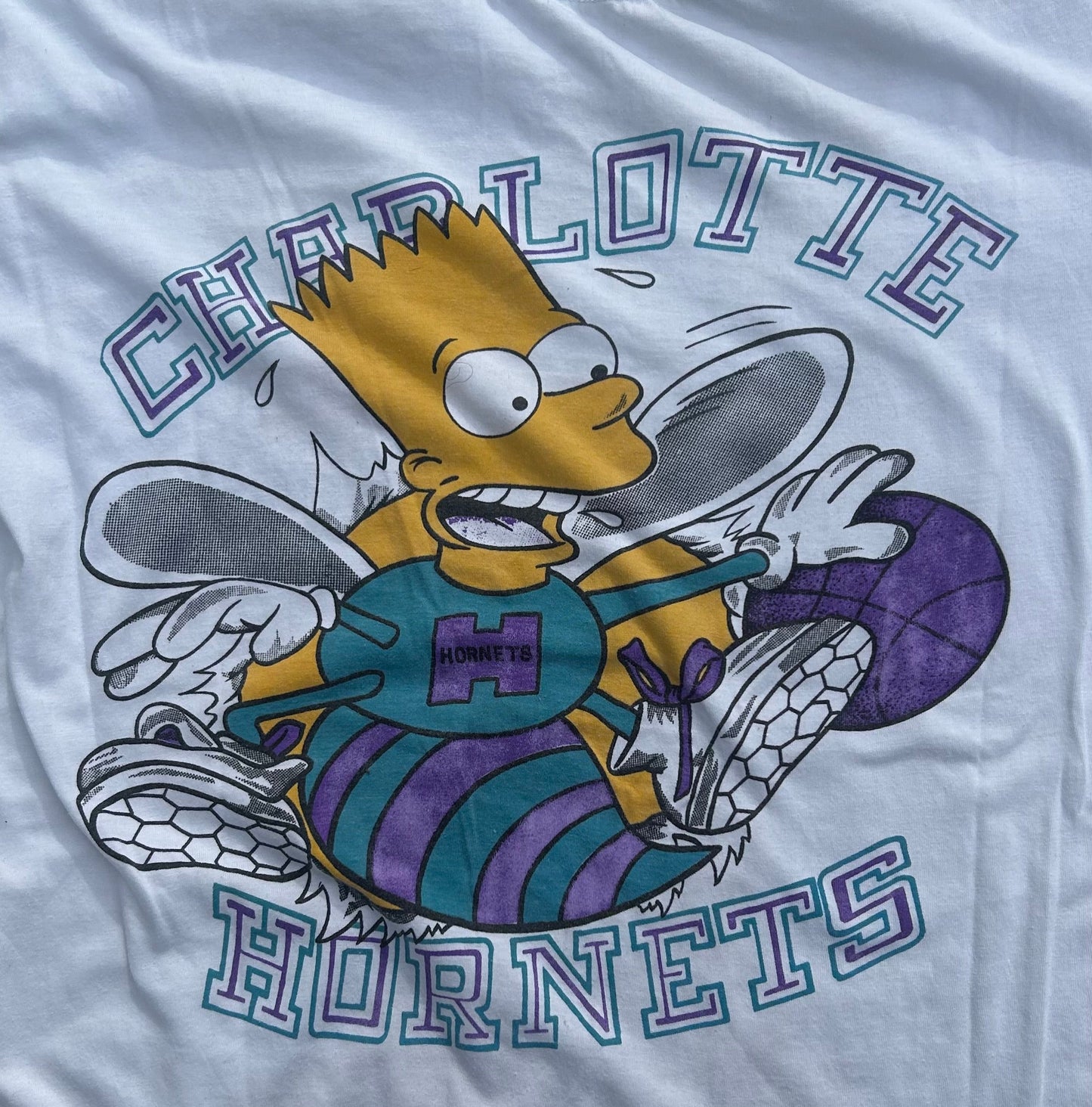 1990’s Charlotte Hornets X Simpson NBA Tshirt