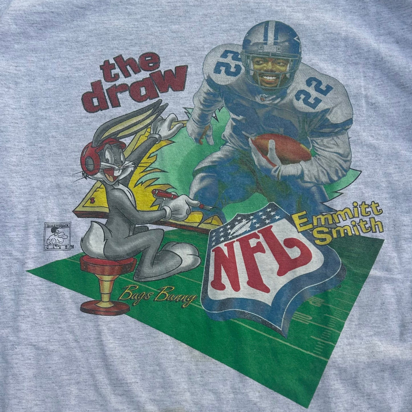 Vintage 1995 Emmit Smith x Bugs Bunny NFL Tshirt