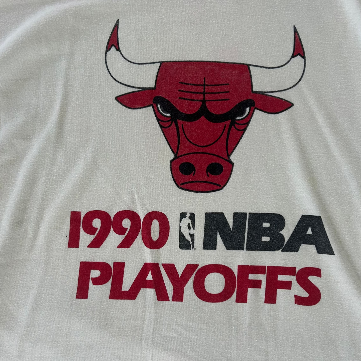 Vintage 1990 Chicago Bulls NBA Playoffs Ringer T-Shirt