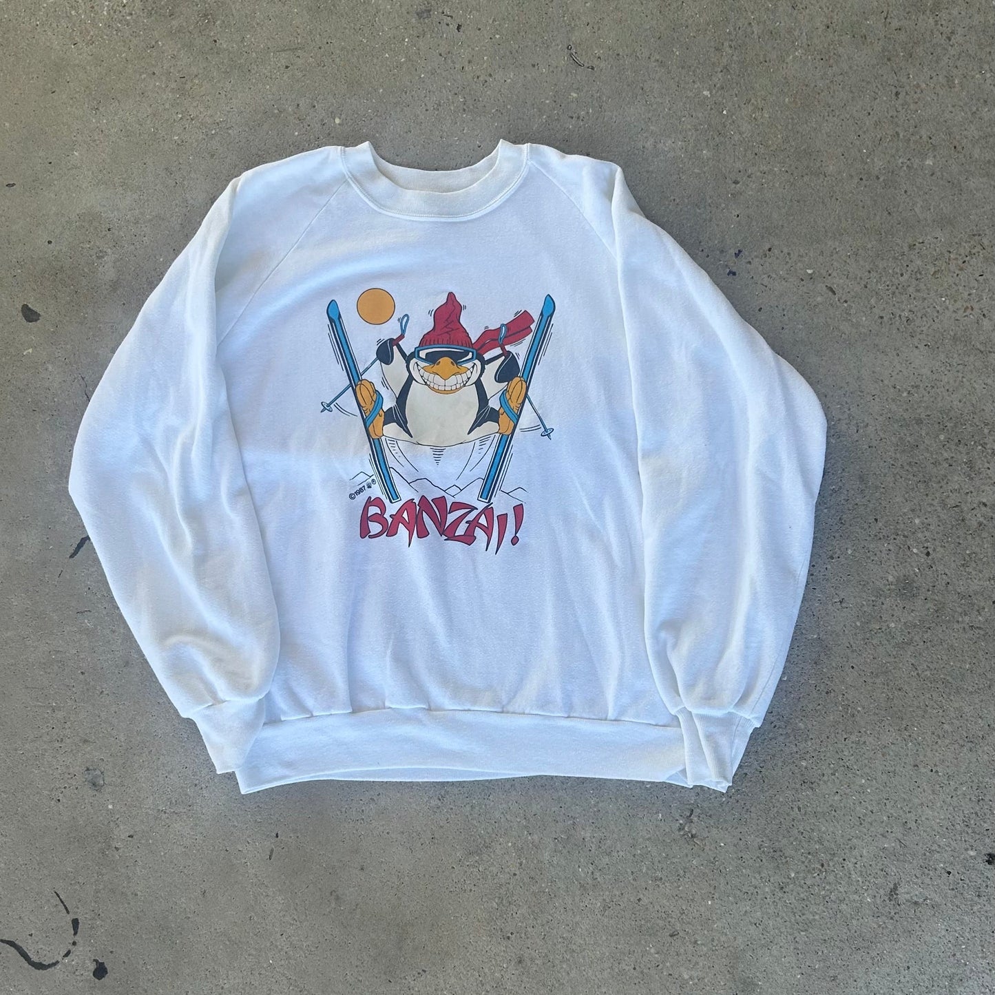 Vintage 1987 Banzai Skiing Sweatshirt